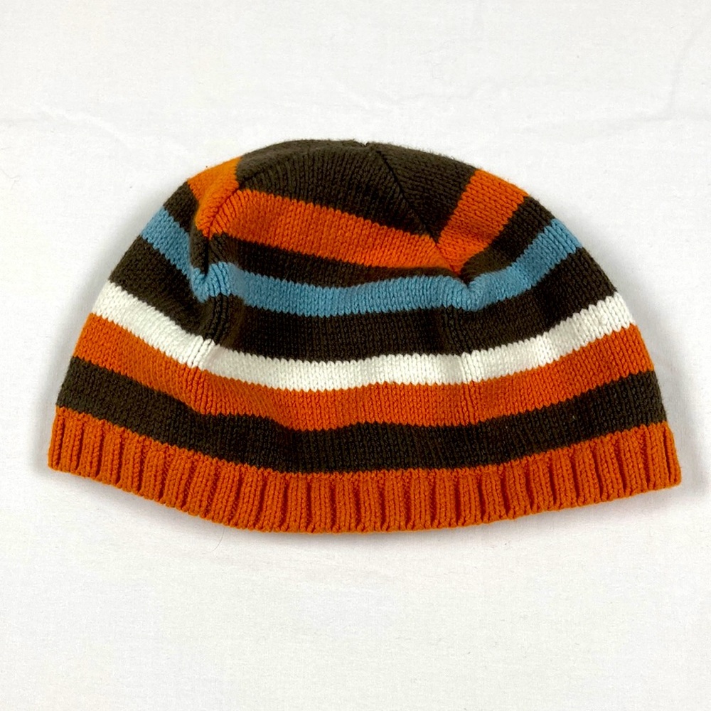 Gymboree boys lined knit striped hat size 5–7